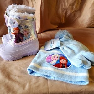 Frozen II boots, hat and gloves bundle